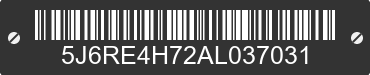 2010 HONDA CR-V 5J6RE4H72AL037031 VIN decoded