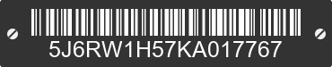 2019 HONDA CR-V 5J6RW1H57KA017767 VIN decoded