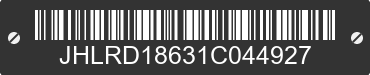 2001 HONDA CR-V JHLRD18631C044927 VIN decoded
