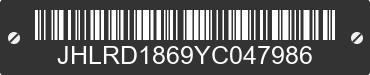 2000 HONDA CR-V JHLRD1869YC047986 VIN decoded