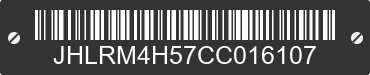 2012 HONDA CR-V JHLRM4H57CC016107 VIN decoded