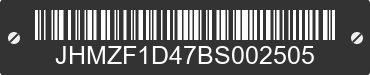 2011 HONDA CR-Z JHMZF1D47BS002505 VIN decoded