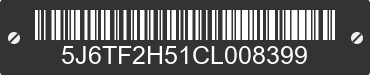 2012 HONDA Crosstour 5J6TF2H51CL008399 VIN decoded