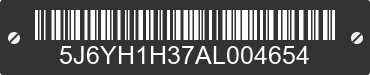 2010 HONDA Element 5J6YH1H37AL004654 VIN decoded