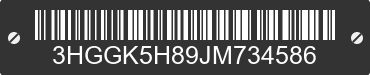 2018 HONDA Fit 3HGGK5H89JM734586 VIN decoded