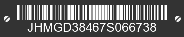 2007 HONDA Fit JHMGD38467S066738 VIN decoded