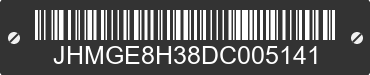 2013 HONDA Fit JHMGE8H38DC005141 VIN decoded