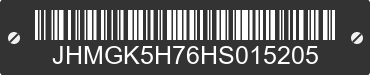2017 HONDA Fit JHMGK5H76HS015205 VIN decoded