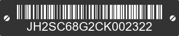 2012 HONDA Gold Wing JH2SC68G2CK002322 VIN decoded