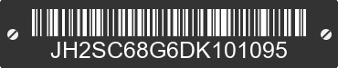 2013 HONDA Gold Wing JH2SC68G6DK101095 VIN decoded