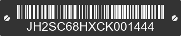 2012 HONDA Gold Wing JH2SC68HXCK001444 VIN decoded