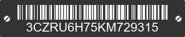 2019 HONDA HR-V 3CZRU6H75KM729315 VIN decoded