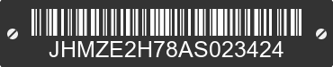 2010 HONDA Insight JHMZE2H78AS023424 VIN decoded