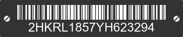 2000 HONDA Odyssey 2HKRL1857YH623294 VIN decoded