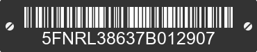 2007 HONDA Odyssey 5FNRL38637B012907 VIN decoded