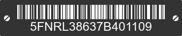 2007 HONDA Odyssey 5FNRL38637B401109 VIN decoded