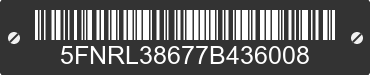 2007 HONDA Odyssey 5FNRL38677B436008 VIN decoded