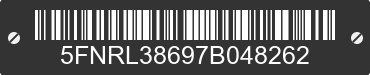 2007 HONDA Odyssey 5FNRL38697B048262 VIN decoded
