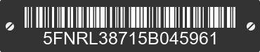 2005 HONDA Odyssey 5FNRL38715B045961 VIN decoded