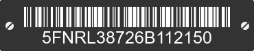 2006 HONDA Odyssey 5FNRL38726B112150 VIN decoded