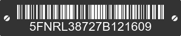 2007 HONDA Odyssey 5FNRL38727B121609 VIN decoded
