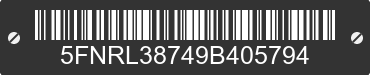 2009 HONDA Odyssey 5FNRL38749B405794 VIN decoded