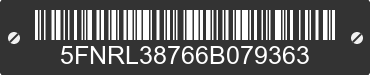 2006 HONDA Odyssey 5FNRL38766B079363 VIN decoded
