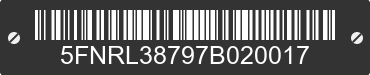 2007 HONDA Odyssey 5FNRL38797B020017 VIN decoded