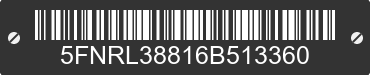2006 HONDA Odyssey 5FNRL38816B513360 VIN decoded