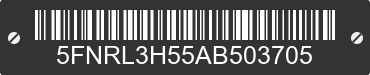 2010 HONDA Odyssey 5FNRL3H55AB503705 VIN decoded