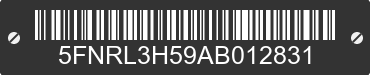 2010 HONDA Odyssey 5FNRL3H59AB012831 VIN decoded