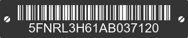 2010 HONDA Odyssey 5FNRL3H61AB037120 VIN decoded