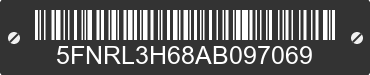 2010 HONDA Odyssey 5FNRL3H68AB097069 VIN decoded