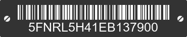 2014 HONDA Odyssey 5FNRL5H41EB137900 VIN decoded