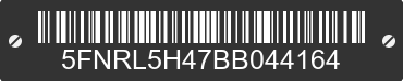 2011 HONDA Odyssey 5FNRL5H47BB044164 VIN decoded