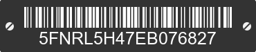 2014 HONDA Odyssey 5FNRL5H47EB076827 VIN decoded