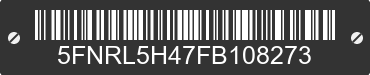 2015 HONDA Odyssey 5FNRL5H47FB108273 VIN decoded