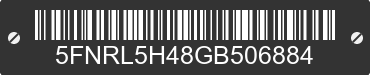 2016 HONDA Odyssey 5FNRL5H48GB506884 VIN decoded
