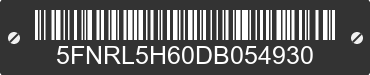 2013 HONDA Odyssey 5FNRL5H60DB054930 VIN decoded