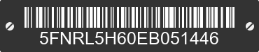 2014 HONDA Odyssey 5FNRL5H60EB051446 VIN decoded