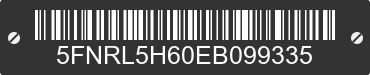 2014 HONDA Odyssey 5FNRL5H60EB099335 VIN decoded