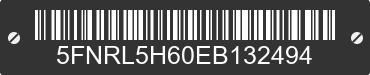 2014 HONDA Odyssey 5FNRL5H60EB132494 VIN decoded