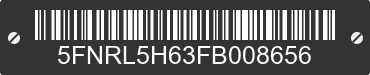 2015 HONDA Odyssey 5FNRL5H63FB008656 VIN decoded