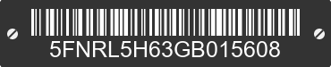 2016 HONDA Odyssey 5FNRL5H63GB015608 VIN decoded