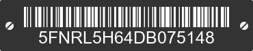 2013 HONDA Odyssey 5FNRL5H64DB075148 VIN decoded