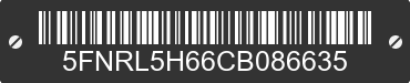 2012 HONDA Odyssey 5FNRL5H66CB086635 VIN decoded