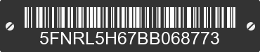 2011 HONDA Odyssey 5FNRL5H67BB068773 VIN decoded