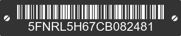 2012 HONDA Odyssey 5FNRL5H67CB082481 VIN decoded