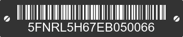2014 HONDA Odyssey 5FNRL5H67EB050066 VIN decoded