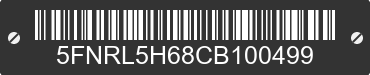 2012 HONDA Odyssey 5FNRL5H68CB100499 VIN decoded